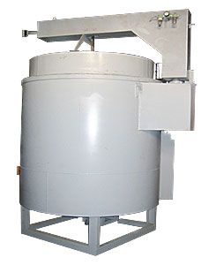 PIT-TYPE TEMPERING FURNACE HEATING BY HOT AIR