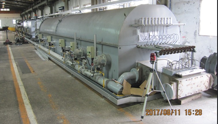 Multi-line continuous steel strip and wire quenching and tempering furnace